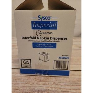 Napkin dispenser Black interfold Sysco Imperial Complete 360 tabletop (1)